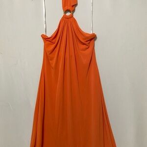 Calvin Klein Orange Halter Sundress